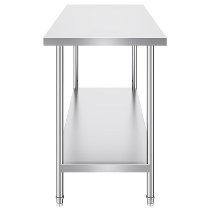 VEVOR Stainless Steel Work Prep Table Commercial Worktable Food Prep 24x60x34in