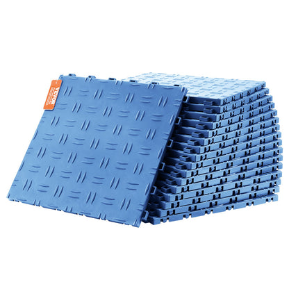 VEVOR Garage Tiles Interlocking 12x12 in 25 Pack Garage Flooring Tiles Blue