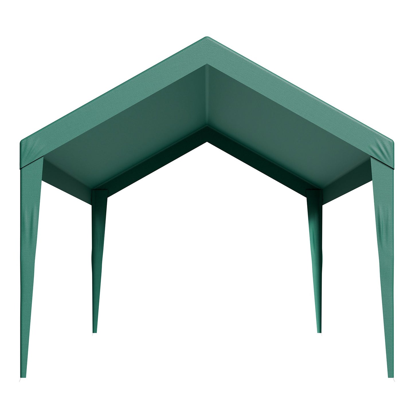 Carport Replacement Canopy, 6 x 3 m Potable Garage Tent Top Tarp, UV-Resistant & Waterproof Car Shelter Tarp, Heavy Duty Car Port Cover with Ball Buggees, Dark Green, Frame Not Included