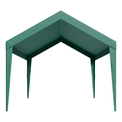 Carport Replacement Canopy, 6 x 3 m Potable Garage Tent Top Tarp, UV-Resistant & Waterproof Car Shelter Tarp, Heavy Duty Car Port Cover with Ball Buggees, Dark Green, Frame Not Included