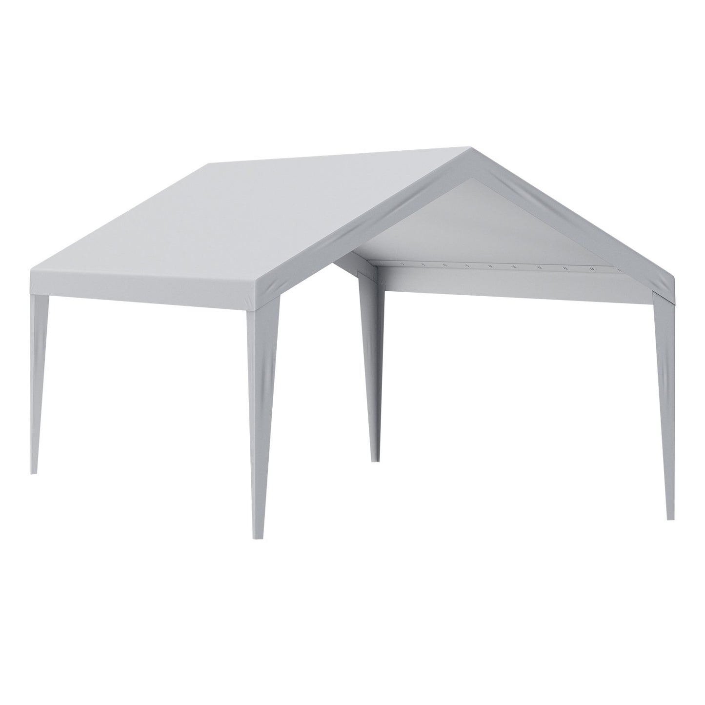 Carport Replacement Canopy Cover 12 x 20 ft, Garage Top Tent Shelter Tarp Heavy-Duty Waterproof & UV Protected, Easy Installation with Ball Bungees,Grey (Only Top Cover, Frame Not Include)