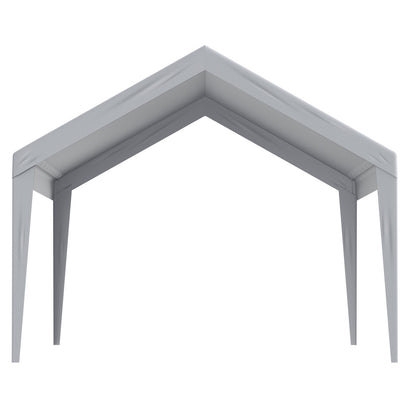 Carport Replacement Canopy Cover 12 x 20 ft, Garage Top Tent Shelter Tarp Heavy-Duty Waterproof & UV Protected, Easy Installation with Ball Bungees,Grey (Only Top Cover, Frame Not Include)
