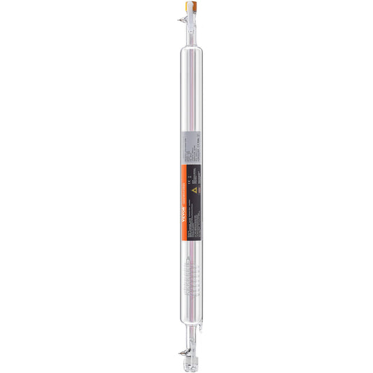 VEVOR Laser Tube, 50W CO2 Laser Tube for Laser Engraver and Cutter Machine, 850 mm Length, 50 mm Diameter, Glass Laser Cutting Tube with TEM00 Beam Mode, for Wood Acrylic Fabric Leather Bamboo