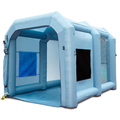 VEVOR Inflatable Spray Booth Car Paint Tent 13x10x9ft Filter System Blower 950W