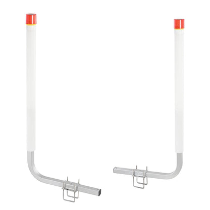VEVOR Boat Trailer Guide, 1.57M with LED Light Trailer Guide Poles, 2PCS Rustproof Galvanized Steel Trailer Guide ons, Trailer Guides with PVC Pipes, for Ski Boat, Fishing Boat or Sailboat Trailer