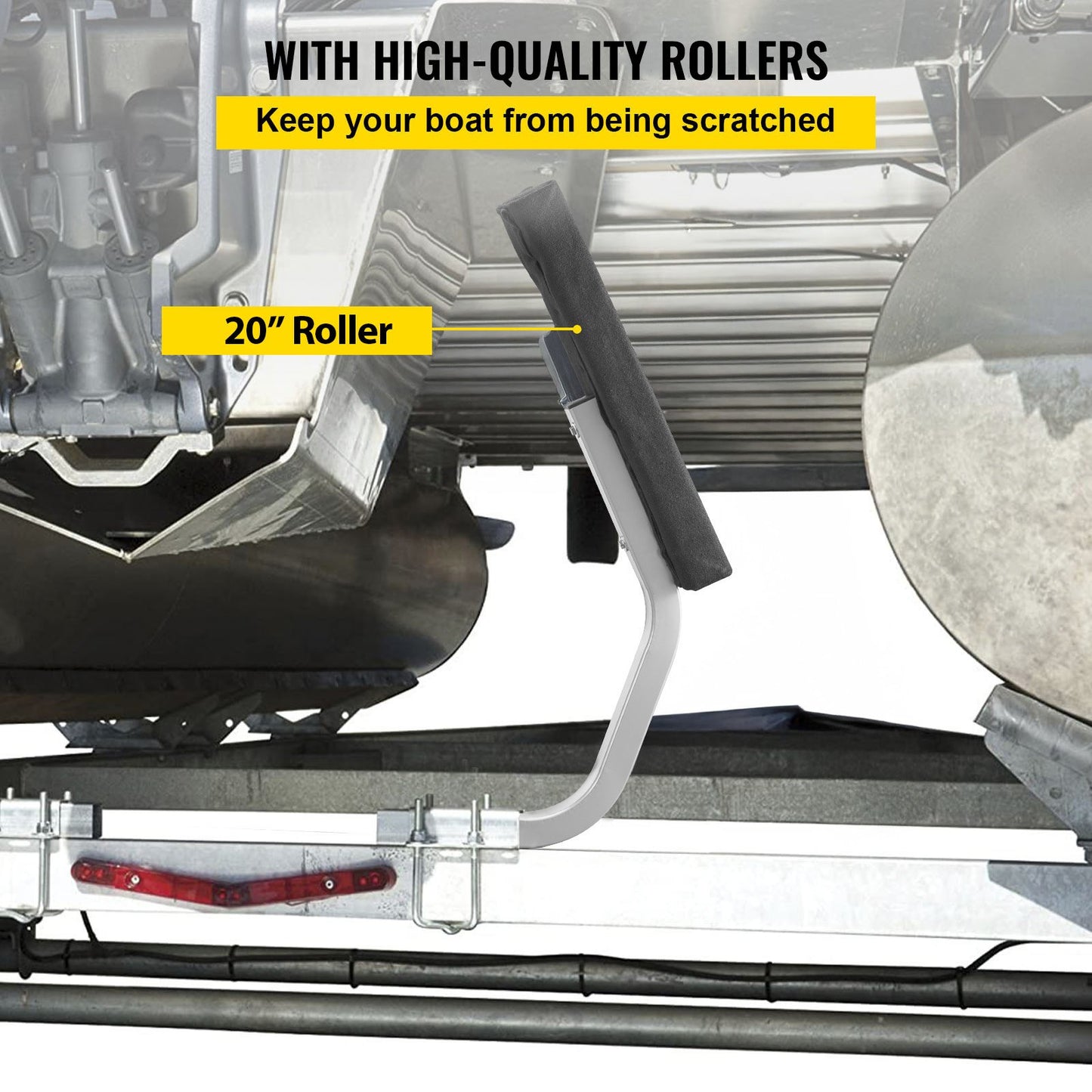 VEVOR Boat Trailer Guide on, 24\", One Pair Trailer Pontoon Bunk Board Guide-ons, Steel Trailer Guides, Complete Mounting Accessories Included, for Ski Boat, Fishing Boat or Sailboat Trailer