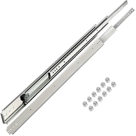 VEVOR Drawer Slide Soft Close Drawer 1Pair 48" Ball Bearing Full Extension 500lb