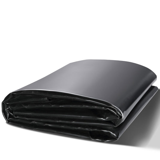 VEVOR Pond Liner, 6 x 7.6 m 45 Mil Thick, Pliable EPDM Material Pond Skins, Easy Cutting Underlayment for Fish or Koi Pond, Waterfall Base, Water Features, Water Gardens, Fountains, Black