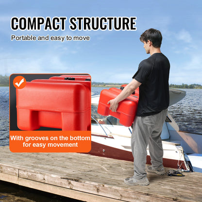 Boat Fuel Tank Portable Marine Outboard Gas Tank 12 Gal/55L with Hose
