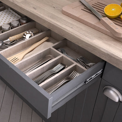 VEVOR 10 Pairs of 609.6mm Drawer Slides Side Mount Rails, Heavy Duty Full Extension Steel Track, Soft-Close Noiseless Guide Glides Cabinet Kitchen Runners with Ball Bearing, 100 Lbs Load Capacity