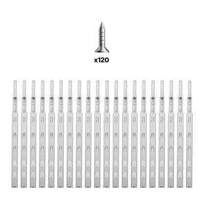 VEVOR Drawer Cabinet Slides Side Mount 22 inch 10 Pairs 100 LB Load Replacement