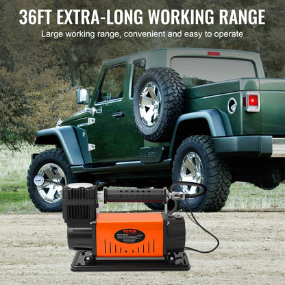 VEVOR 12V Air Compressor Heavy Duty 150PSI Offroad Air Compressor Portable Truck Tire Inflator 6.0CFM Air Pump for Jeep SUV 4x4 Vehicle RV For up to 35 Inch Tires
