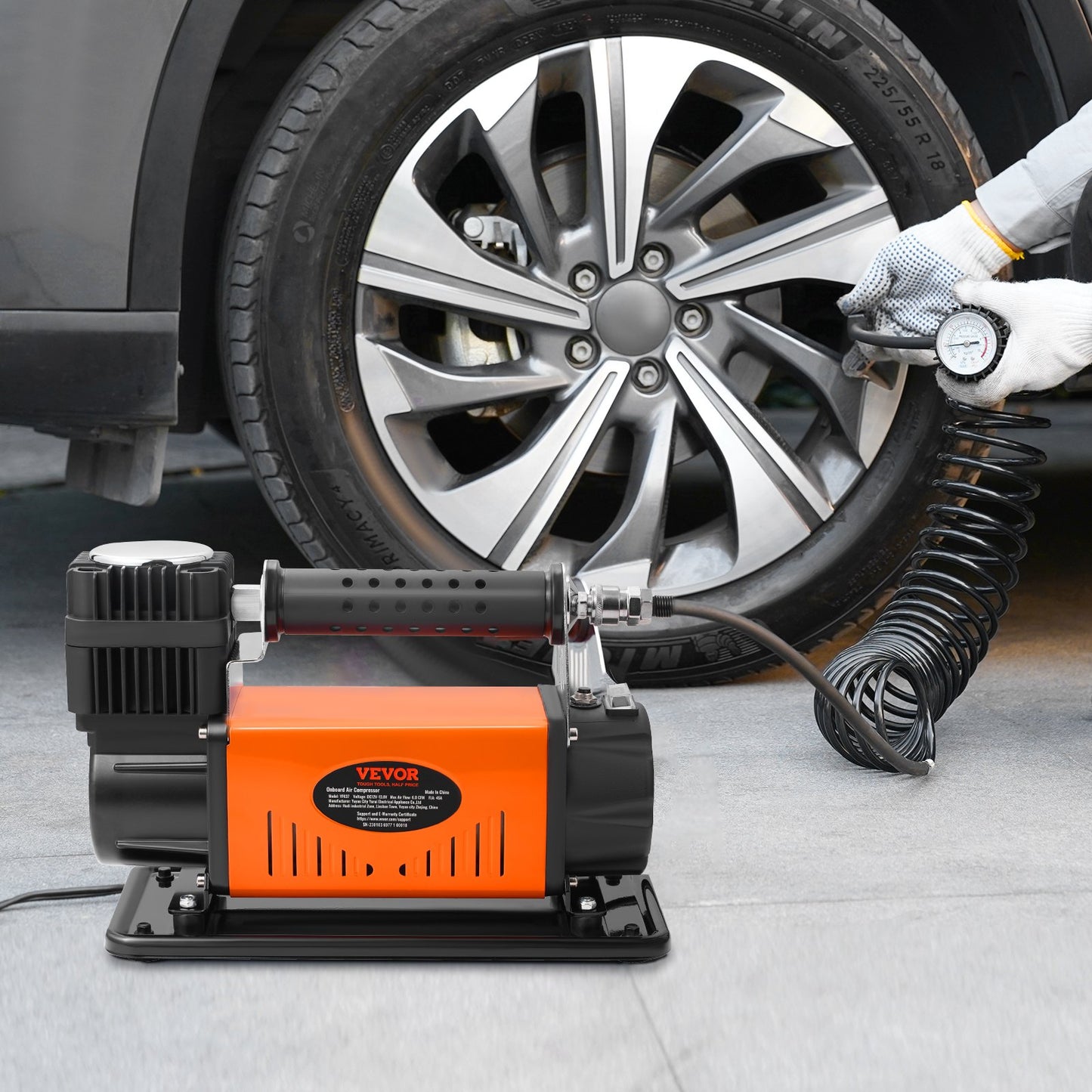 VEVOR 12V Air Compressor Heavy Duty 150PSI Offroad Air Compressor Portable Truck Tire Inflator 6.0CFM Air Pump for Jeep SUV 4x4 Vehicle RV For up to 35 Inch Tires