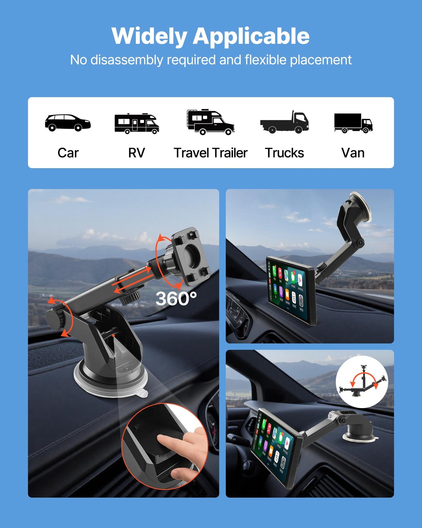 VEVOR Car Stereo Radio CarPlay Touchscreen 254 mm Apple Android Auto Bluetooth