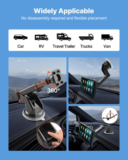 VEVOR Car Stereo Radio CarPlay Touchscreen 254mm Apple Android Front/Rear Camera
