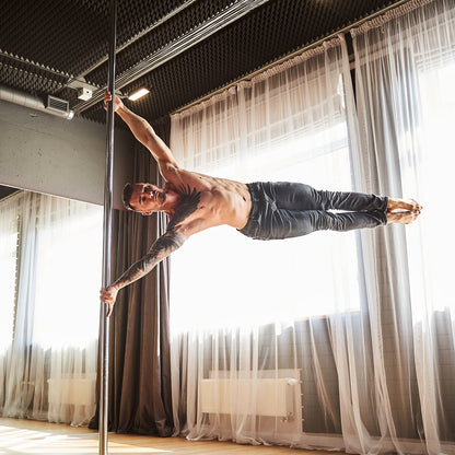 VEVOR Professional Dancing Pole, Spinning Static Dancing Pole Kit, Portable Removable Pole, 45mm Heavy-Duty Stainless Steel Pole, Height Adjustable Fitness Pole, for Exercise Home Club Gym, Silver