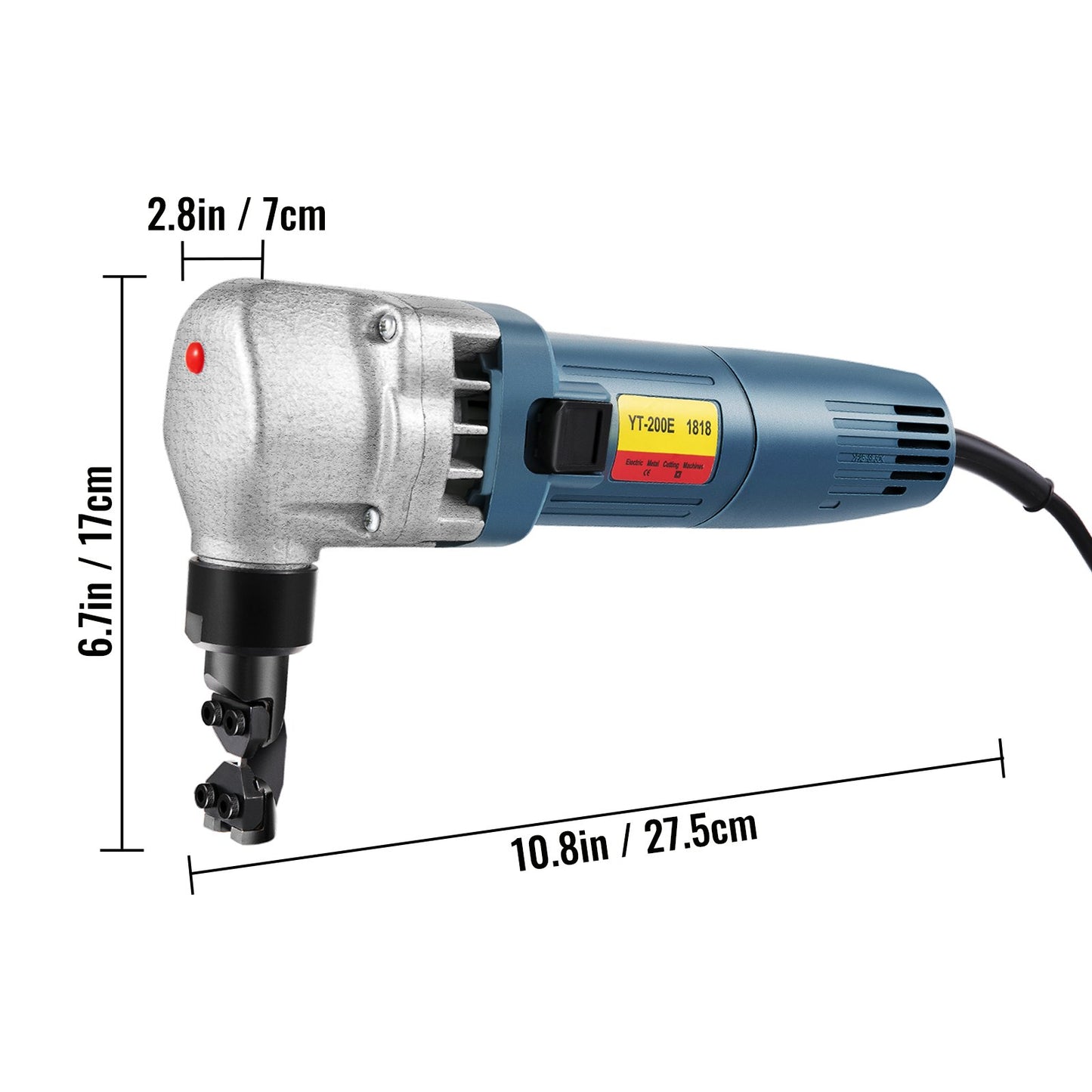 VEVOR Electric Nibbler 1.8mm Heavy Duty Metal Sheet Cutter Stainless Steel 380W
