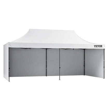 Pop Up Canopy Tent Outdoor Gazebo Tent 10x20FT with Sidewalls & Bag White