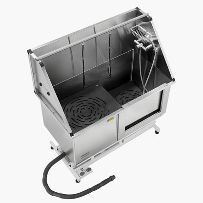 VEVOR 127 cm Electric Dog Grooming Bath Tub Stainless Steel w Water Filter