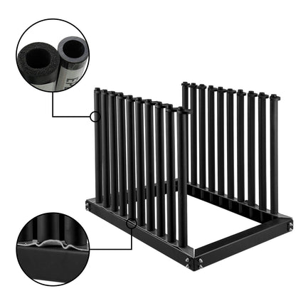 VEVOR Windshield Rack 9-Lite, Windshield Truck Rack Steel, Windshield Glass Rack 24-Inch Height, Windshield Rack for Truck with PVC Pad & Foam Padding, Glass Rack for Truck, for Glass Transportation