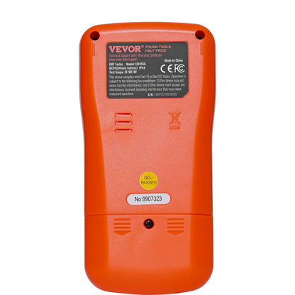 VEVOR 3-in-1 EMF Meter, 5Hz-6GHz, Handheld Rechargeable Electromagnetic Field Radiation Detector, Digital LCD EMF Tester for EF MF RF Home Inspections Outdoor Ghost Hunting 5G Cell Tower Temperature