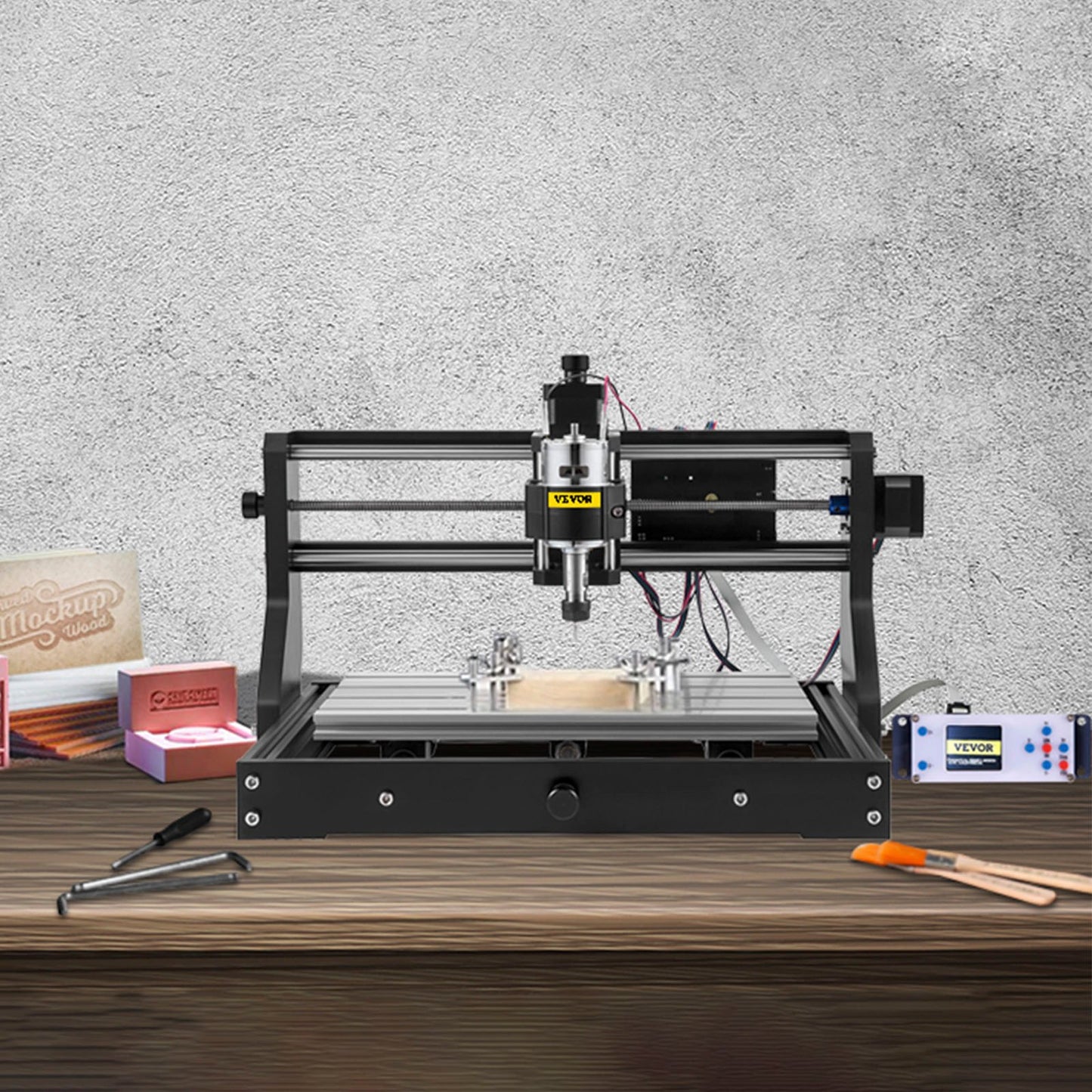 VEVOR CNC 3018 Pro CNC 3018 300×180×45 mm CNC Machine GRBL Control Mini Engraver with Offline Controller 3 Axis Engraving Machine for Carving Milling Plastic, Acrylic, PVC and Wood