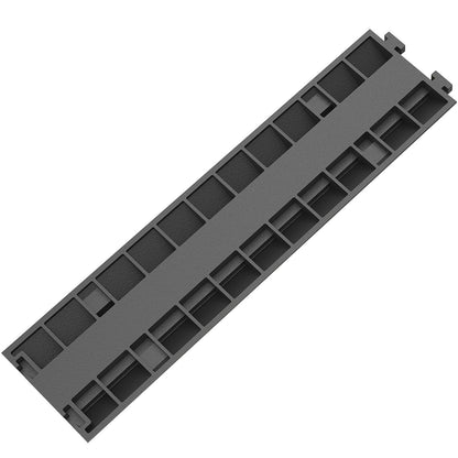 VEVOR Cable Protector Ramp, 5 Packs 2 Channels Speed Bump Hump, Rubber Modular Speed Bump Rated 11000 LBS Load Capacity, Protective Wire Cord Ramp Driveway Rubber Traffic Speed Bumps Cable Protector