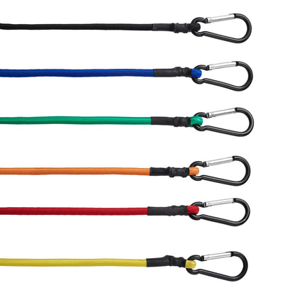 VEVOR 30 Pcs Bungee Cords Set 8mm Heavy Duty Bungee Straps with Steel Carabiners