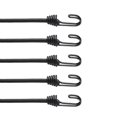 VEVOR 12 Pcs Bungee Cords with Hooks 32 In Heavy Duty Bungee Straps 8 mm Black