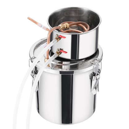VEVOR Moonshine Still 3 Gal Water Alcohol Distiller Brewing Kit Stainless Steel