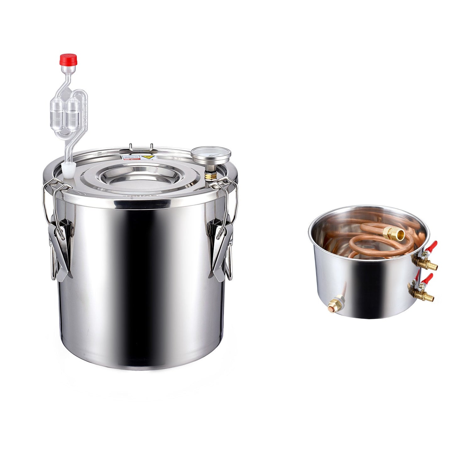 VEVOR Moonshine Still 3 Gal Water Alcohol Distiller Brewing Kit Stainless Steel