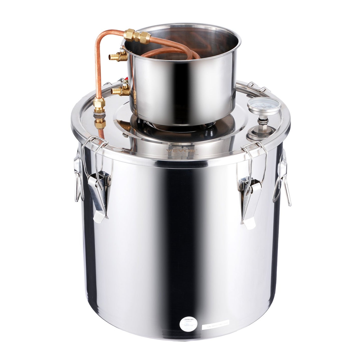 VEVOR Moonshine Still 8 Gal Water Alcohol Distiller Brewing Kit Stainless Steel