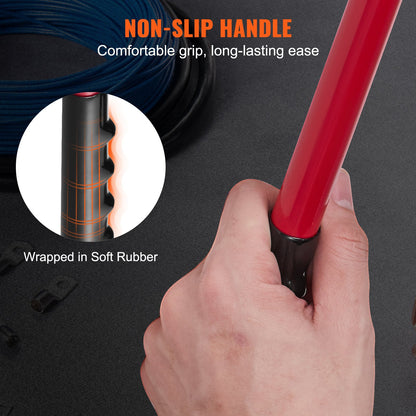VEVOR Battery Cable Lug Crimping Tool, 10-1/0AWG Aluminum Terminal Battery Lug Crimper, with 60PCS Aluminum Ring Connectors Terminals 6 Wire Sizes Crimping Die, for Heavy Duty Wire Lugs