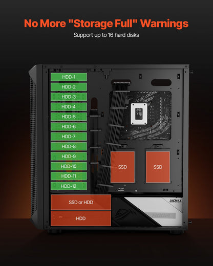 VEVOR PC Gaming Case, Mid-Tower, Computer Case with High-Airflow Tempered Glass Panel, Dust Filter, 4 x 120 mm Fans, Cable Management, for GPU up to 270 mm in Length, Compatible with ATX/M-ATX/ITX