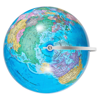 VEVOR Rotating World Globe with Stand, 203.2 mm, Educational Geographic Globe with Precise Time Zone ABS Material, 360° Spinning Globe for Kids Children Learning Classroom Geography Education