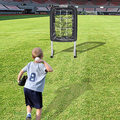 VEVOR 9 Hole Baseball Softball Pitching Net 9 Pocket Hitting Practice 21"x29"