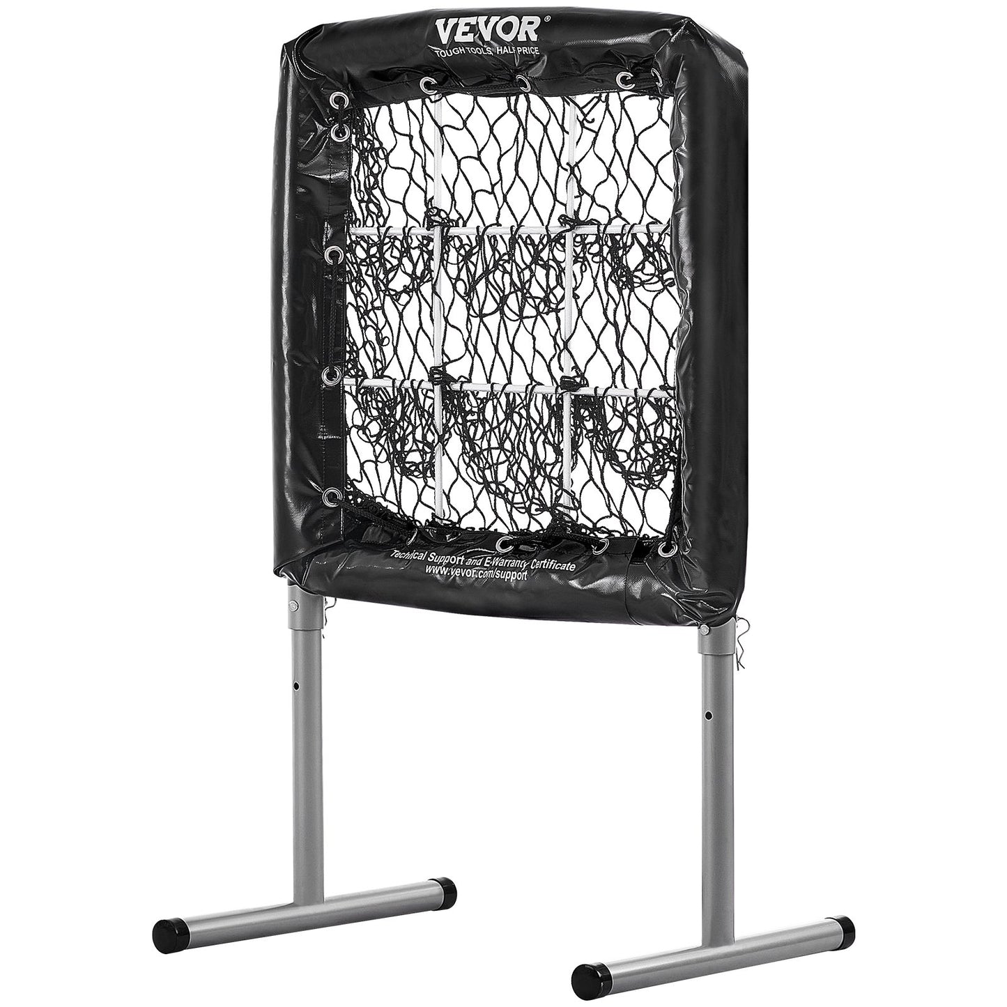 VEVOR 9 Hole Baseball Softball Pitching Net 9 Pocket Hitting Practice 28"x27"