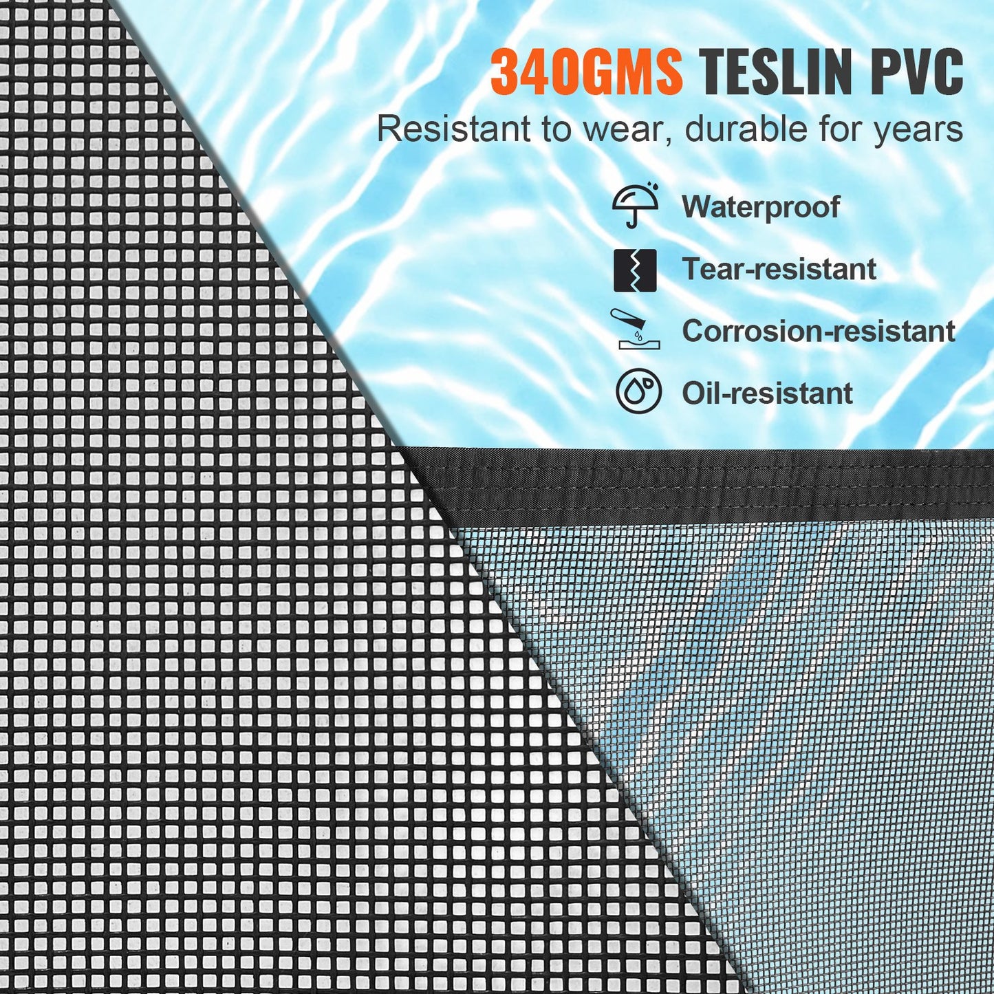VEVOR Pool Fence 4 x 108 FT Removable Pool Fences for Inground Pools Outdoor