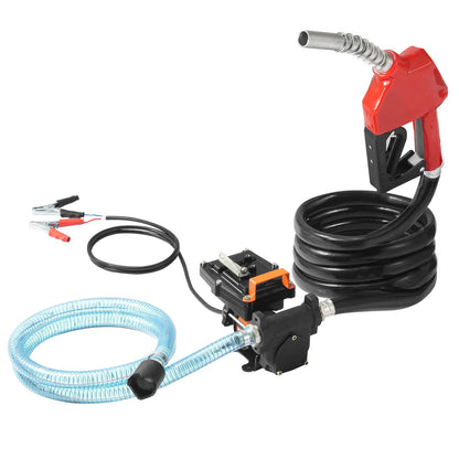 VEVOR Fuel Transfer Pump 12V 15 GPM 1/4 HP Diesel Pump with Auto Fuel Nozzle