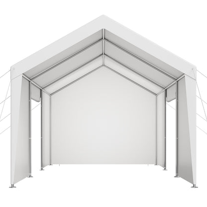 Carport Car Canopy 10x20FT Heavy Duty Car Shelter with Sidewalls White