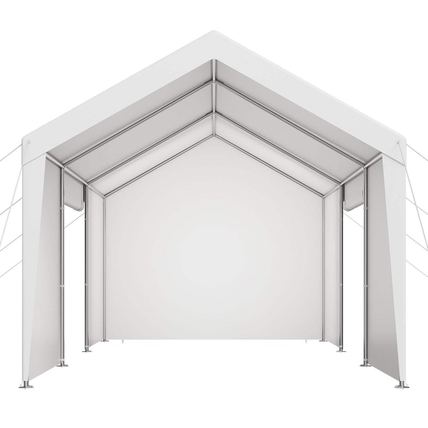 Carport Car Canopy 12x20FT Heavy Duty Car Shelter with Sidewalls Grey