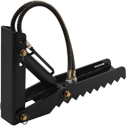 VEVOR 61cm Hydraulic Backhoe Excavator Thumb Attachments Weld On 1.27cm Teeth Thick Steel Plate Assembly 12MM Bolt-On Design with Hydraulic Cylinder