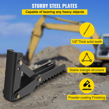 VEVOR Backhoe Excavator Thumb Attachments, 91.44 cm  Adjustable Extreme Weld On Backhoe Thumb Hoe Clamp 1.27 cm Inch Teeth Thick Steel Plate 16MM Assembly Bolt-On Design