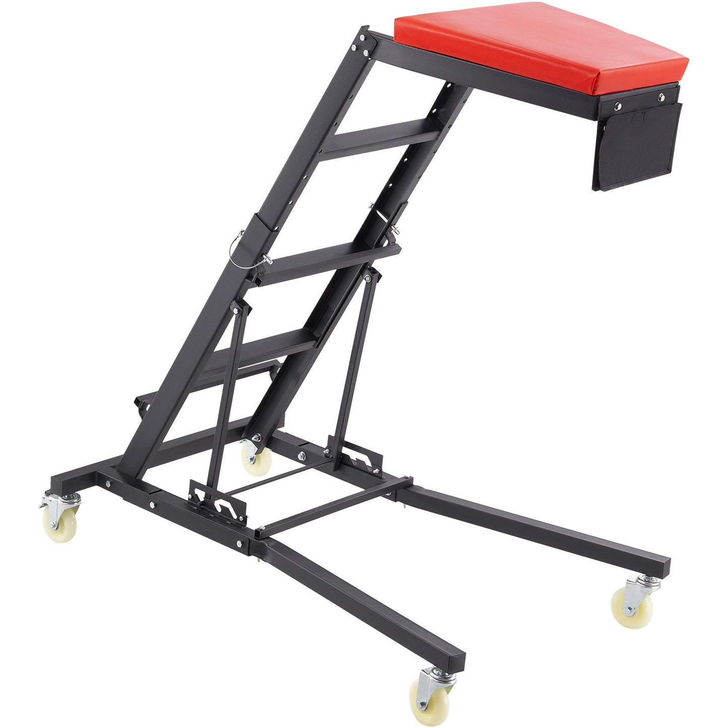 VEVOR Automotive Topside Creeper, with Adjustable Height 48" to 76", 181.44KGS Capacity High Creeper, 4 Swivel Caster Wheels, Heavy Duty Foldable Creeper for Auto Repair and Maintenance