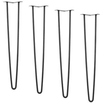 VEVOR 711.2MM Hairpin Furniture Legs, Metal Home DIY Projects for Nightstand, Coffee Table, Desk, 226.8KG Load Capacity with Rubber Floor Protectors, Metal Heavy Duty Sturdy Modern Table Legs, 4PCS