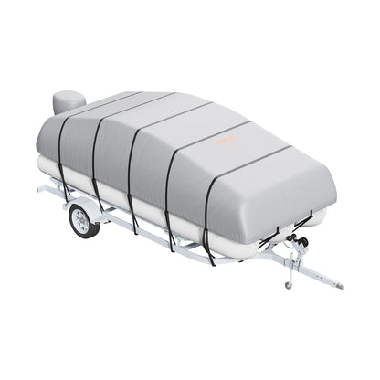 VEVOR Pontoon Boat Cover 800D Waterproof Trailerable 19-20 ft with Storage Bag