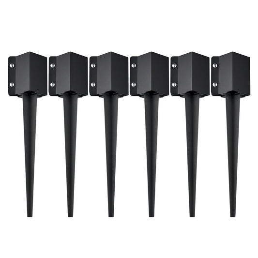VEVOR Fence Post Anchor Ground Spike 6 Pack 24 x 4 x 4 In Metal Fence Stakes