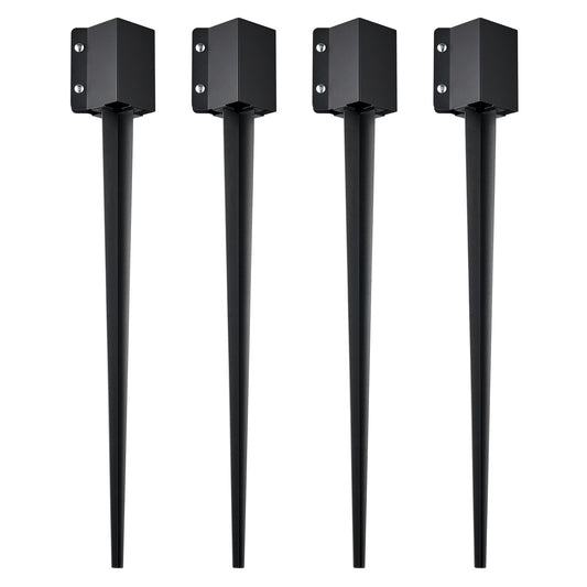 VEVOR Fence Post Anchor Ground Spike 4 Pack 36 x 4 x 4 In Metal Fence Stakes