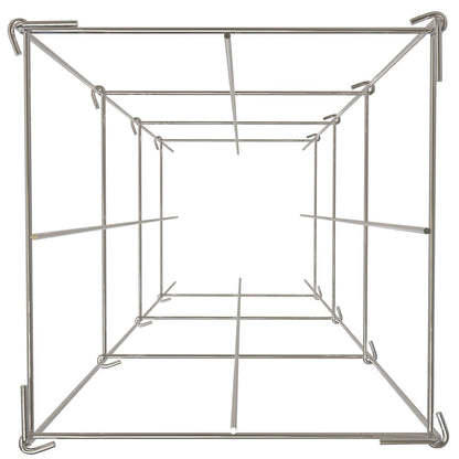 VEVOR Tomato Cages, 30 x 30 x 117 cm, 5 Packs Square Plant Support Cages, Silver PVC-Coated Steel Tomato Towers for Climbing Vegetables, Plants, Flowers, Fruits