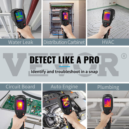 VEVOR Infrared Thermal Imager Visible Light Camera 2MP IR Resolution 240x180
